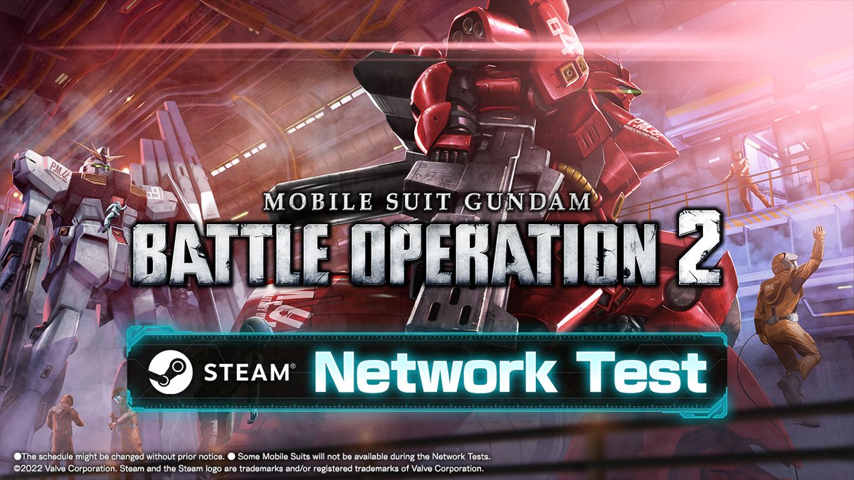 Application data for the Steam version of Mobile Suit Gundam Battle Operation 2 has been distributed.

Please download in advance in preparation for the first network test scheduled to begin on Thursday, April 14, 2022, at 5:00PM(PDT).

Download here ⇒ spr.ly/6014KFigo