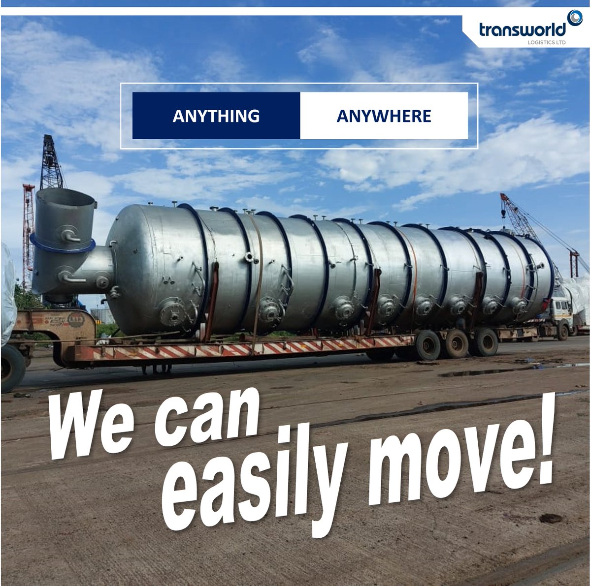 TransworldTweet's tweet photo. Reliable, personalized and high quality multi-modal transport solutions for your heavy lift project cargoes are our core strengths.
Know more: https://t.co/RVAwdFEQOO
#TransworldGroup #TransworldLogisticsLtd #ProjectCargo #Shipping #Transportation #HeavyLift #ProjectCargoExpert https://t.co/Iq9RIVzzat