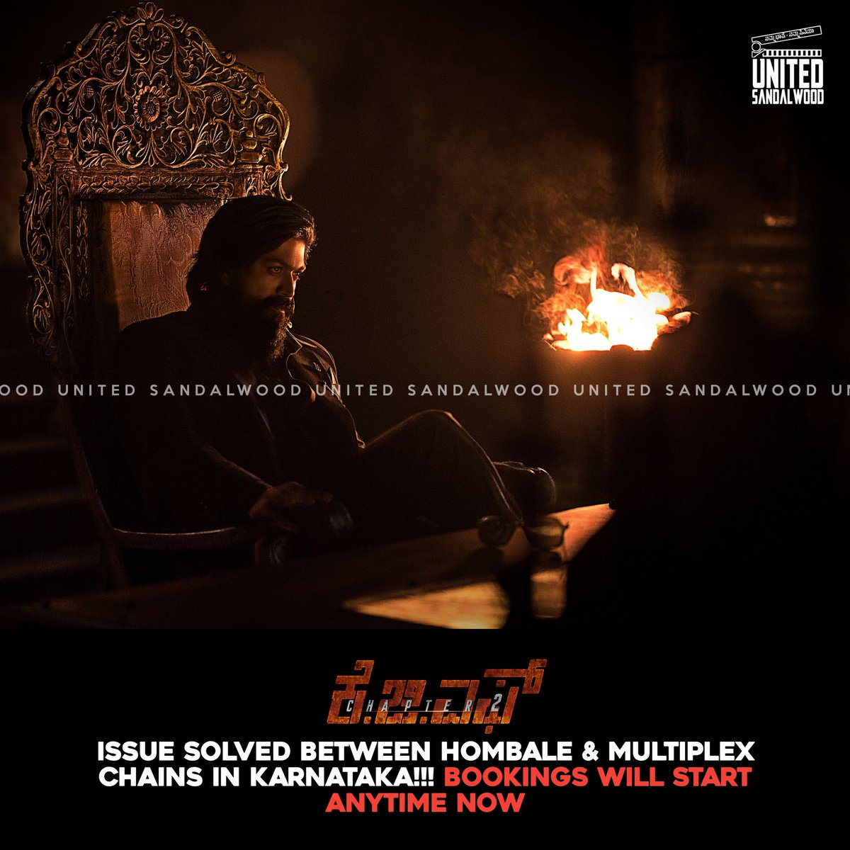 unitesandalwood's tweet photo. • KGF Chapter 2 from April 14th 💥🔥
.
#Kgf2🔥 #KGF2 #KGF2OnImax #KGFChapter2 #KGFChapter2OnApr14 #KGF2onApr14 #KGF2InCinemas #HombaleFilms #Yash #RockyBhai #RockingStarYash #SandalwoodUnited #KGFVerse #KGF2Bookings #KGFChapter2Bookings https://t.co/teSU1nBH3H