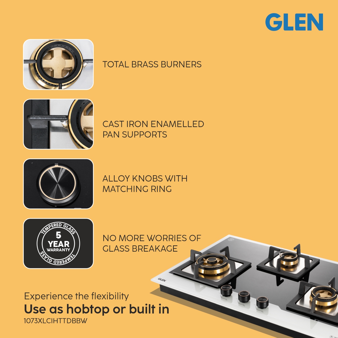 Glen__India's tweet photo. Introducing 3 Burner Built in Hob with Total Brass Burners. Outstanding aesthetics and efficient capability in cooking. Yes, this is precisely what has been kept in mind while designing this hob.
Shop Now: https://t.co/YDKyP1kvqX
#makewithglen #builtinappliances #builtinhob https://t.co/r3K0DlQPkt