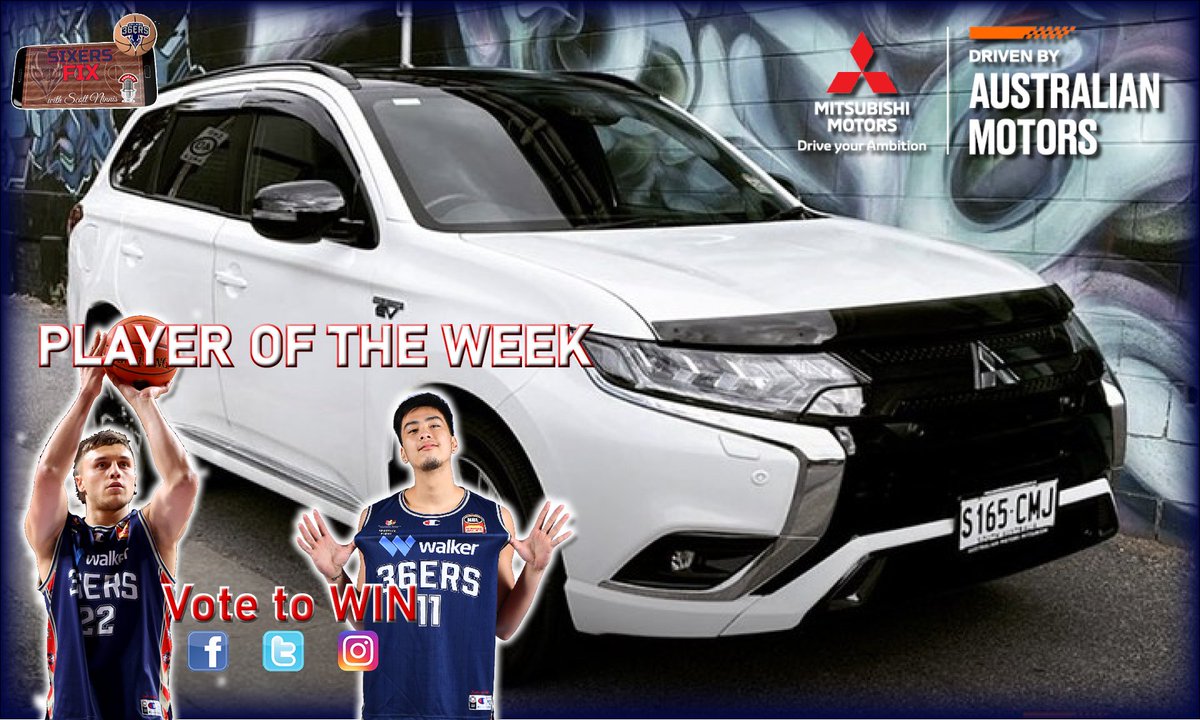 🚨#VOTETOWIN🚨Last two home games of #NBL22 for @Adelaide36ers are in the book and #SixersFix with Scott Ninnis is giving you the chance to pick the Player of the Week and our friends at Australian Motors Mitsubishi will reward you with some prizes!
#WeAreSixers