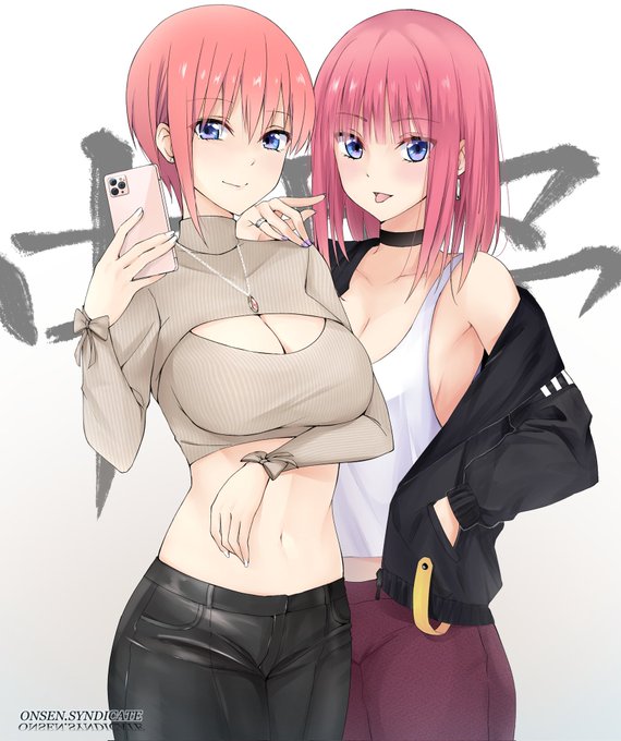 GS ArtsさんがTwitterに投稿した中野二乃(五等分の花嫁)のイラスト。
