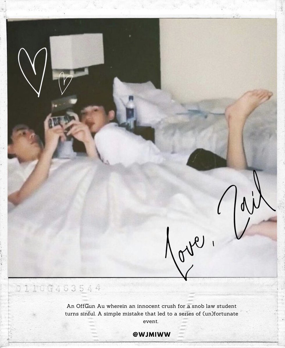 wjmiww's tweet image. OffGun AU
Gun, a pharma who have an undying crush on a snob law student, Off, who doesn’t know he existed. Gun was smiling widely when he saw Off at the pharmacy but it soon faded when he said he wanted to buy a condom. Gun made a terrible mistake of giving Off a damaged condom!