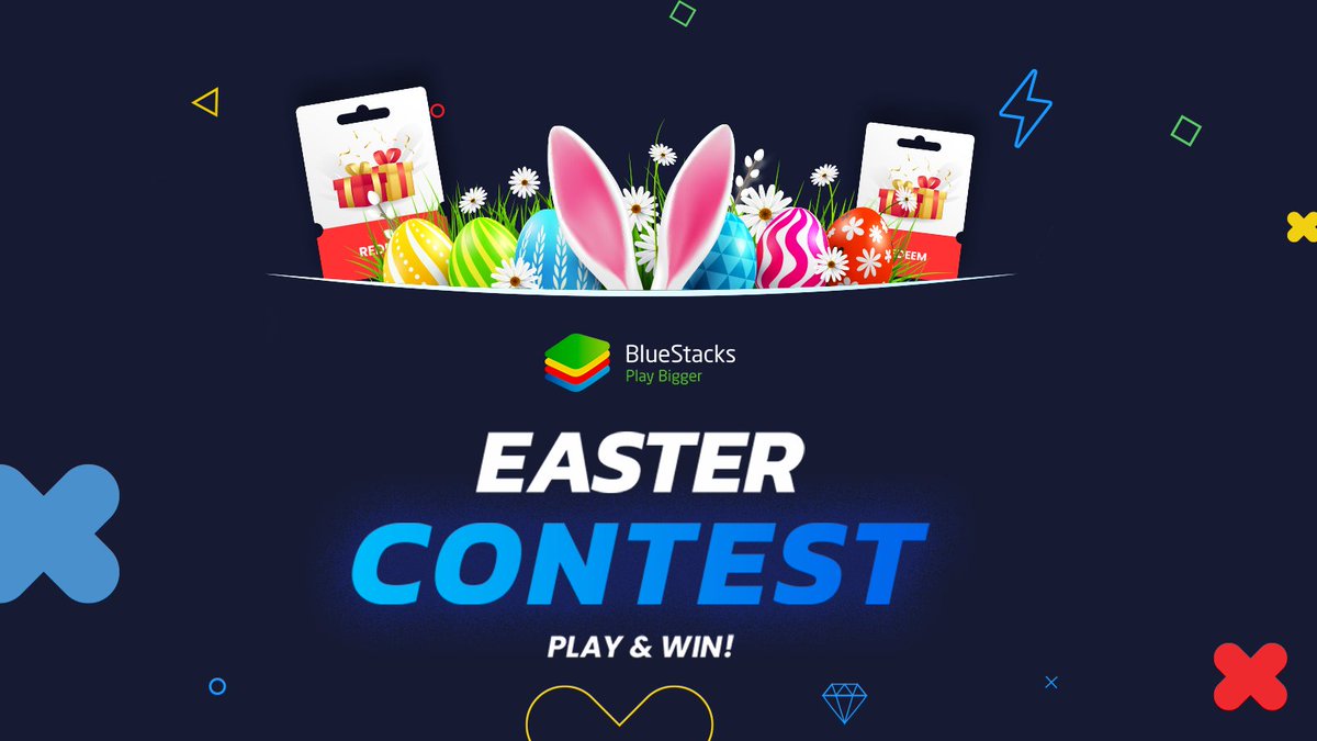 bluestacksinc's tweet photo. Celebrate #Easter🐰 with #BlueStacks.
One winner gets a $10 gift card every day!
🐰Find the Hidden #EasterEggs
🐰Leave your answers in the comments below
Use #BlueStacksEaster @BlueStacksInc
First #ContestPost coming up shortly.
#Contest #ContestAlert #EasterContest https://t.co/z8YOutde1A