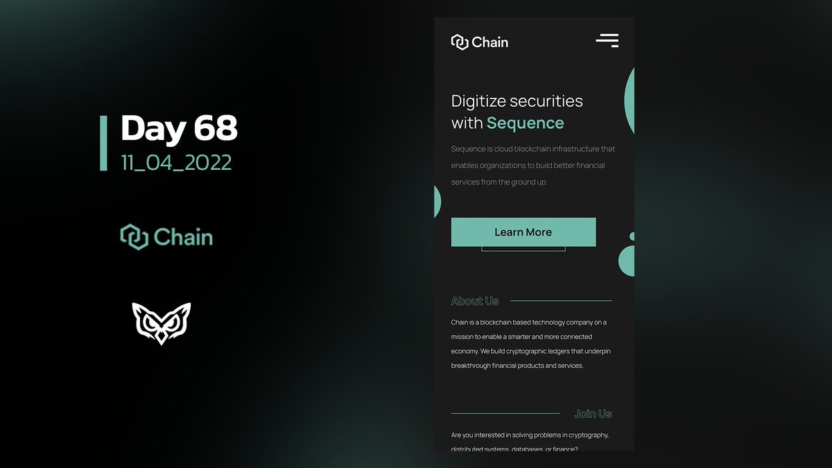 demosph's tweet photo. Landing Page Concept @Chain
#Day68 #Everydays https://t.co/64W0PAFTpf