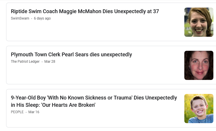 CustardWolf's tweet photo. @DaHymenator @Joecar1956 @WhoReallyGives7 @HrhOrchid @mthsr1 @kateg1977 It is happening all the time. It is not normal for young healthy people to unexpectedly die soon after getting a jab. Remember the drug companies are legally exempt and cannot be sued for any harm this causes. https://t.co/w2aqTBO3yz