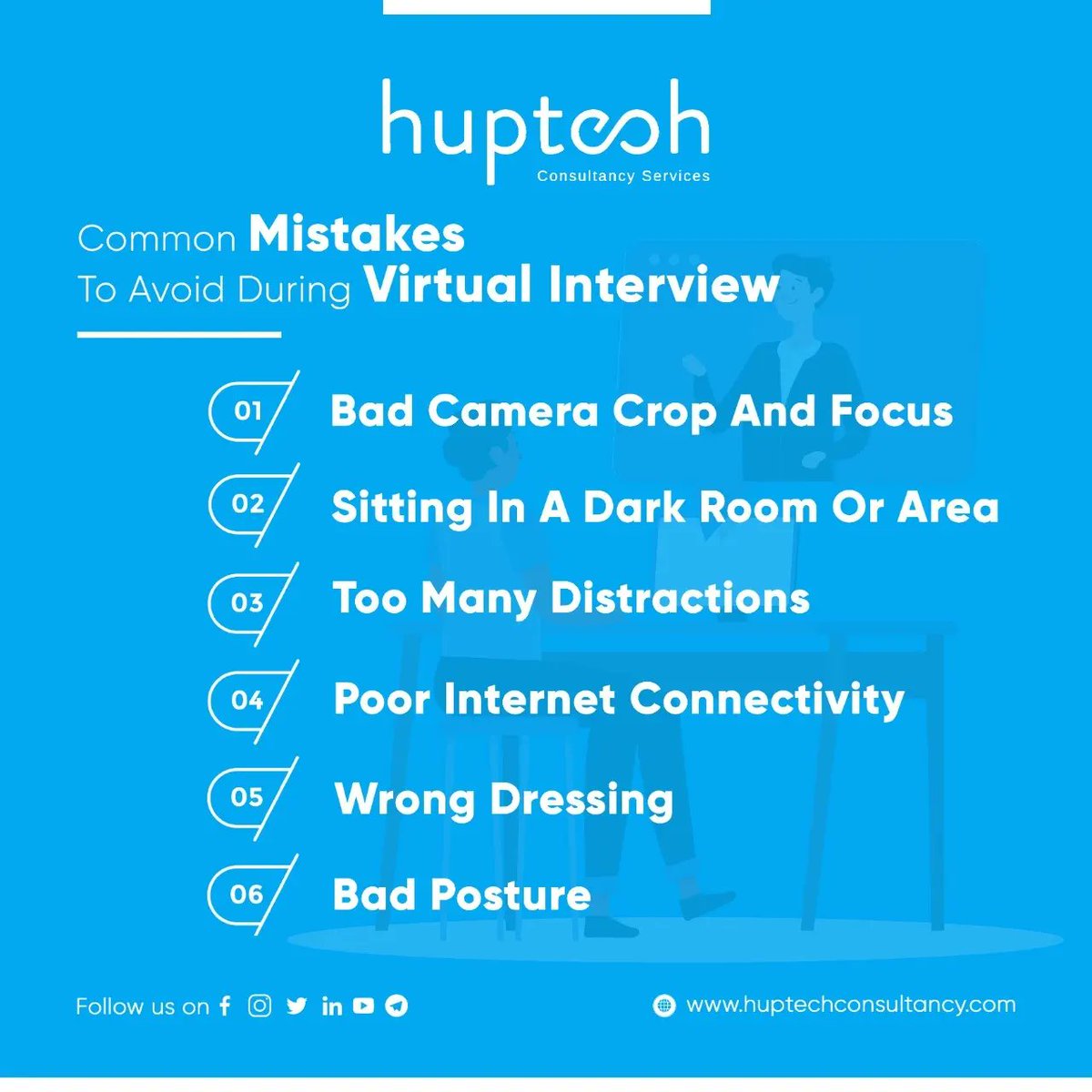 Huptechconsulta's tweet photo. #Some #necessary #tips to #take #care #while #giving #Virtual #Interview.!!

#interviewtips #5daysworking #candidates #virtualinterview #interviewprocess #hr #hiring #jobs #mncjobs #5days #lookingforjob #candidatesearch #jobseeking #jobsearch #lookingforopportunities https://t.co/WuFtrooVUi