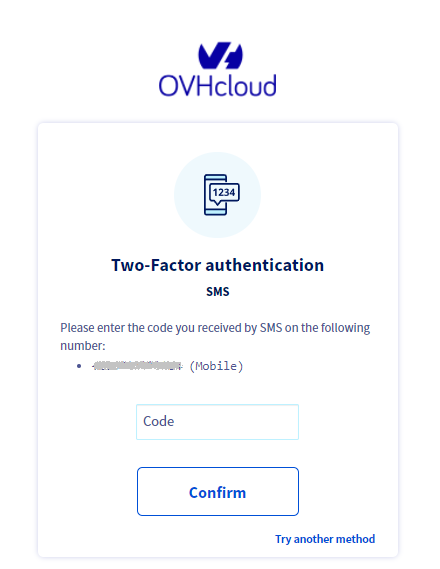 thatmounaim's tweet photo. @ovhcloud 2FA is a joke, I could not get past this screen for two days due to not receiving any SMS on my phone ... https://t.co/a4qIPBiwgM