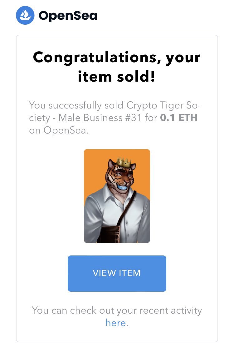 🙏🚨💎 whoop whoop 🐯 the more we sell the more we give back to the society! Each month we payout royalties to our holders💎🎁 #NFTsales #OpenSeaNFT #crypto #passiveinvesting #investing #NFTProject #Ethereum