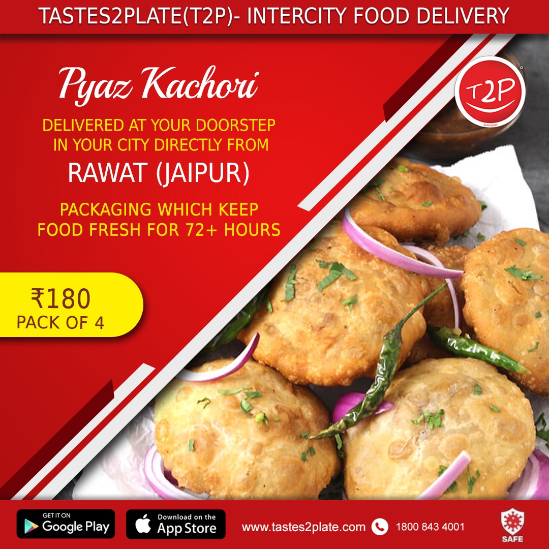 Tastes2Plate's tweet photo. Relish the #Pyazkachori from #Rawat, directly from #Jaipur and that too delivered directly at your doorstep!
Order Now!
#tastes2plate #Mumbai #Delhi #Kolkata #Pune #Bangalore #food https://t.co/H2iSPqTdUn