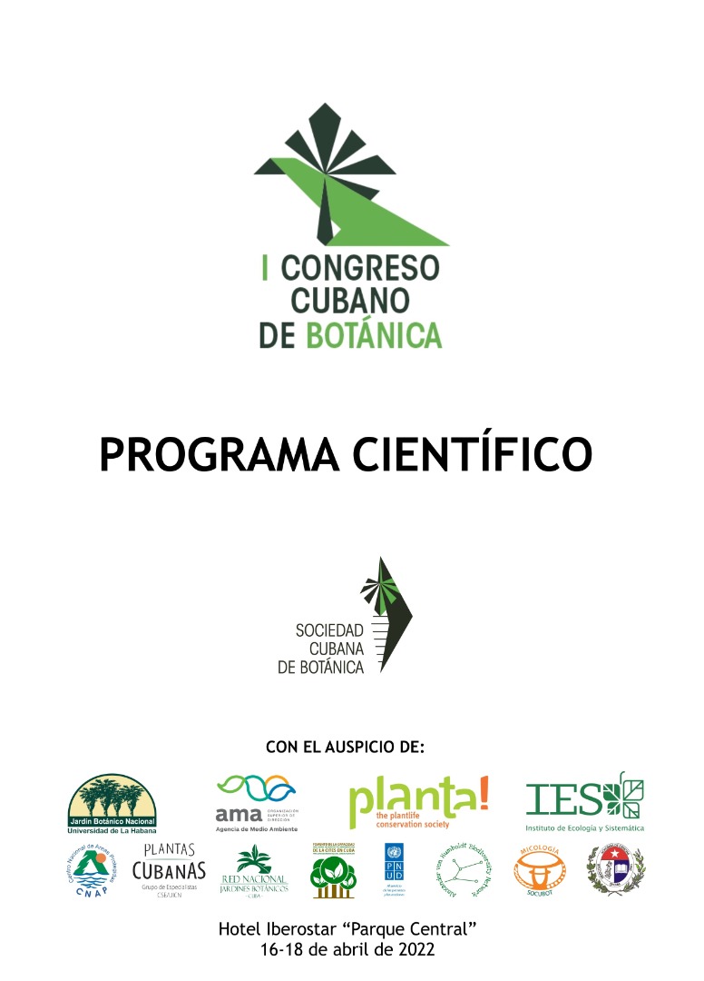 Programa Científico del I Congreso Cubano de Botánica

#CongresoCubanoDeBotanica 
<a href="/socubot1/">Sociedad Cubana de Botánica</a>