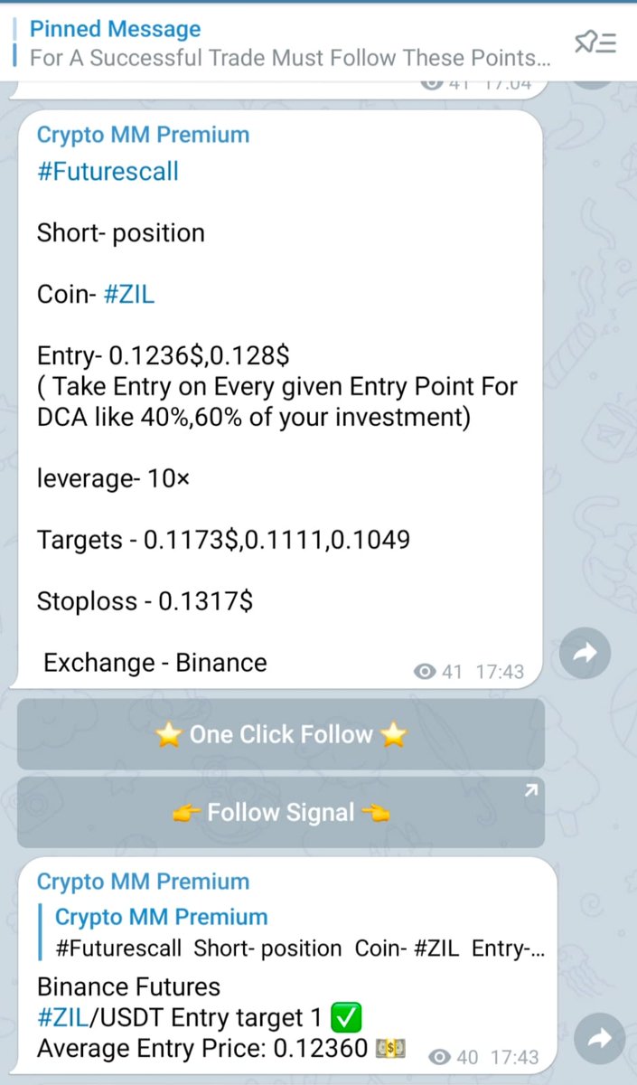 We shared #ZIL Short call in our Telegram Channel ✅ 
76.0518%   profit   💰✅ 
Join our free Telegram Channel and grab all quick profit signals.                                                     Hurry up 🏃‍♂👇
telegram.me/Cryptomoneymak…
