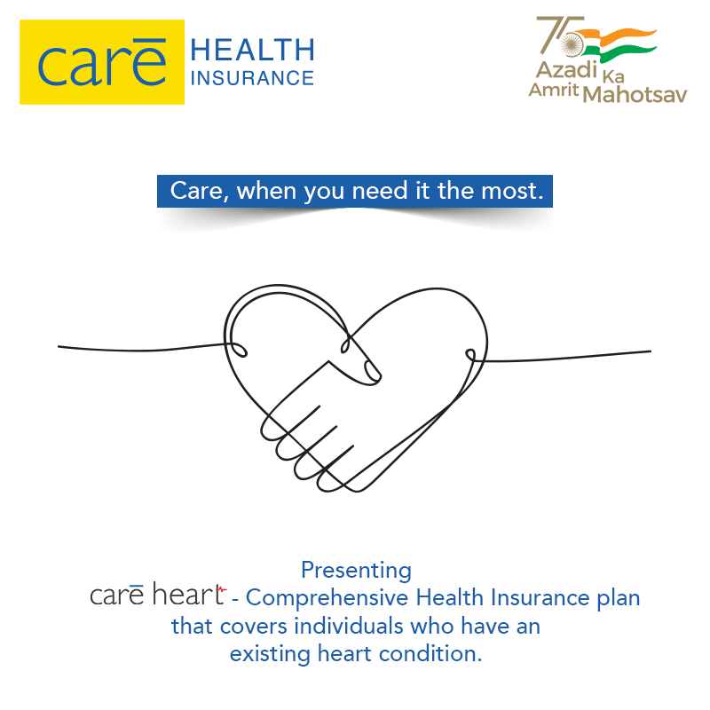 Choose Care Heart - Comprehensive Health Insurance plan that covers individuals who have an existing heart condition.

#HealthInsurance #CareHealthInsurance #ComprehensiveHealthInsurance #QuickClaimSettlement #HealthInsurancePlans #CareHeart