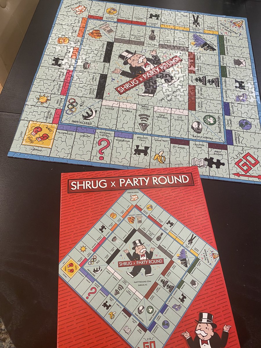 Stayed up wayyyy past my bedtime finishing this 500 piece puzzle one of my investors sent me - minus the piece that my son ate.