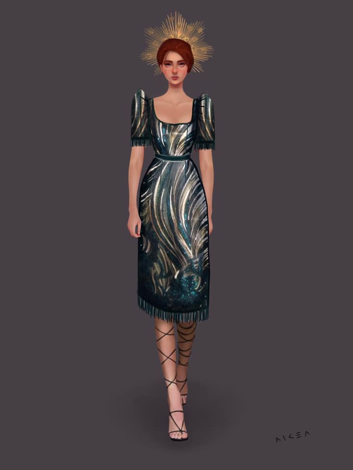 celestialchrm's tweet photo. From sketch into reality 👑#fashionsketch #fashionillustration #fashiondesign #women https://t.co/JKSfqtnZj7