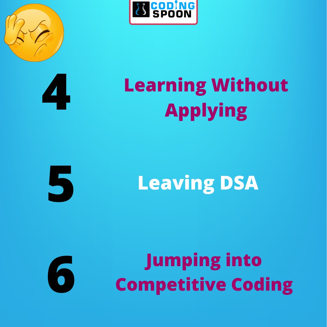 CodingSpoon's tweet photo. Mind the mistake coders! 
Try avoiding them.
#coding #100DaysOfCode #100Devs #programming #codingbeginners #mistakes https://t.co/Fcy9IjImWt
