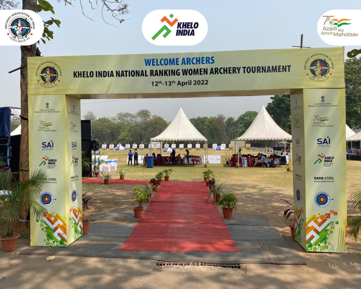 india_archery's tweet photo. Glimpses of the Inauguration Ceremony of 1st @kheloindia National Ranking Women Archery Tournament.
📅 12-13 April, 2022
🏟️ JRD Tata Sports Complex, Jamshedpur, Jharkhand
#IndianArchery #kheloindia #women #sportsforwomen #womenempowerment #jamshedpur #Archery #NRAT #WomenNRAT https://t.co/ecko3xtwbx