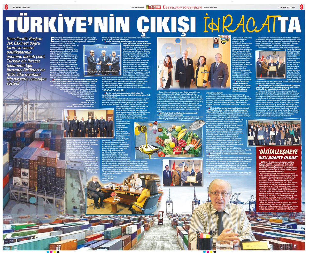 eibbasin's tweet photo. EİB Koordinatör Başkanı Jak Eskinazi; “Türkiye’nin çıkışı ihracatta”#ihracat #tarım #sanayi #madencilik #üretim #istihdam #ege #izmir https://t.co/JrTOlQ8osT