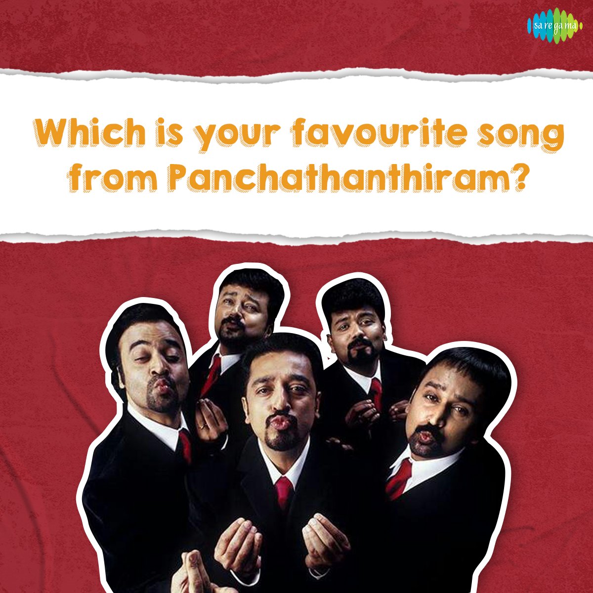 saregamasouth's tweet photo. Which is your pick from this fun-riot? π₯°π―
#Panchathanthiram jukebox right here β‘οΈ https://t.co/418H02X6Eo
#AlbumPick https://t.co/wcuAYnxp4m
