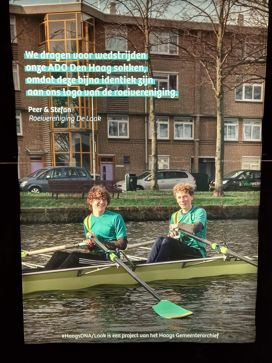 rvdelaak's tweet photo. In de regel zijn roeiers op het water zichtbaar. Wij zijn er trots op dat enkele van onze leden nu zichtbaar zijn in de Haagse Tramtunnel op posters van @haagsarchief dat tot juni speciale aandacht aan stadsdeel Laak onder het motto #HaagsDNA/Laak besteedt. https://t.co/RHY3s9VOqc