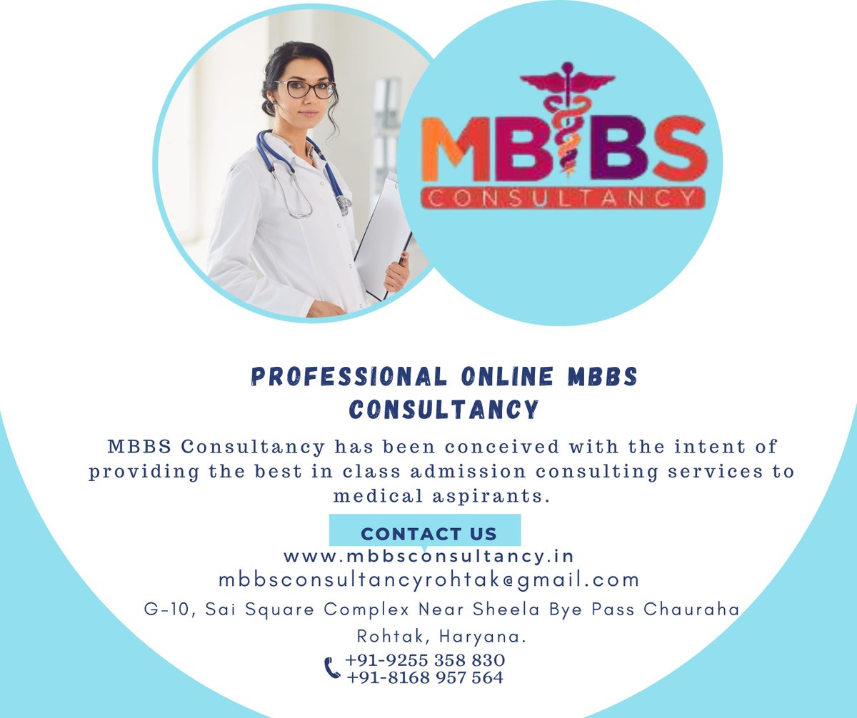 MbbsConsultancy's tweet photo. #Confused? Which is the best #consultancy for #MBBS? 
#MBBS_Consultancy is the most #reliable and #trustworthy service for you. The #Professional Staff here helps you with your every single query. 
For more details visit:-  https://t.co/hBLyYqBYXQ
#instagram #abroadstudies https://t.co/Z1V8Df4DGa