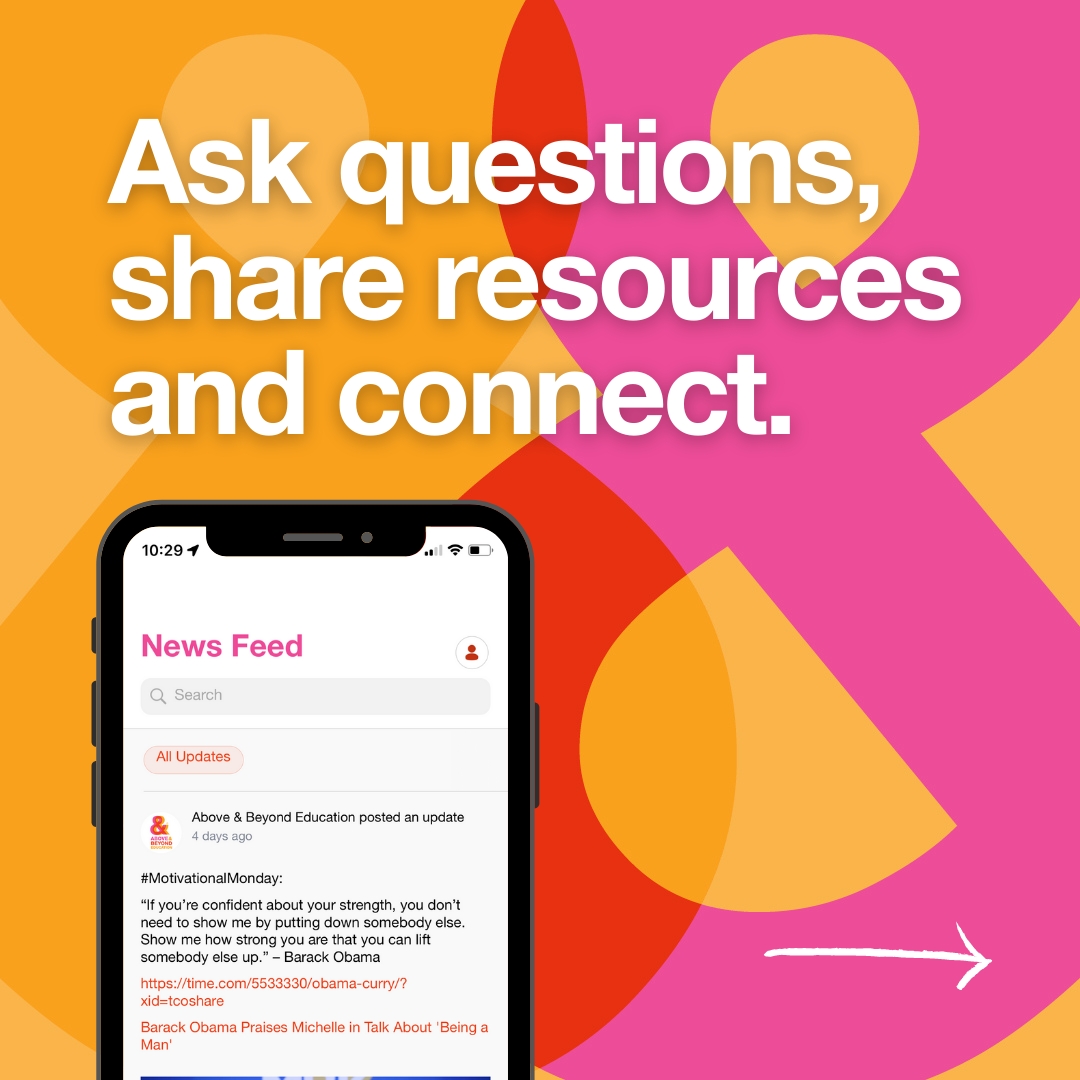 abovebeyondedu's tweet photo. Our new app is live! 

It's free to download, and you can share updates, access groups and discover all the latest events, blogs and podcasts from Above &amp; Beyond.

Visit https://t.co/gfs6gbDNCh to download, or search 'Above &amp; Beyond' in the App Store.

#EduTwitter #UKEdchat https://t.co/IVBZWeHlNo