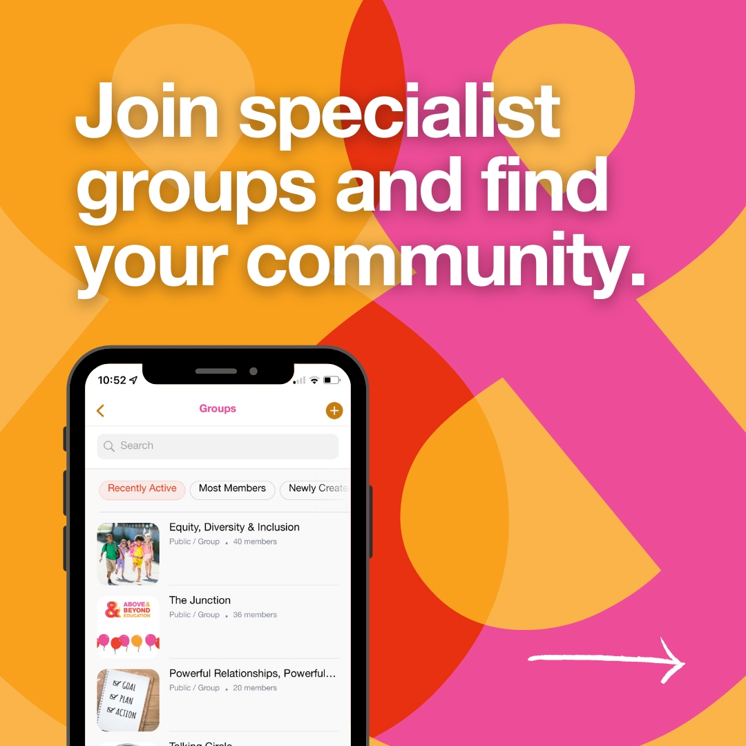 abovebeyondedu's tweet photo. Our new app is live! 

It's free to download, and you can share updates, access groups and discover all the latest events, blogs and podcasts from Above &amp; Beyond.

Visit https://t.co/gfs6gbDNCh to download, or search 'Above &amp; Beyond' in the App Store.

#EduTwitter #UKEdchat https://t.co/IVBZWeHlNo