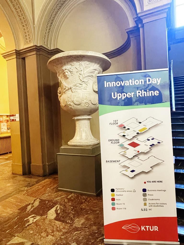 Der DIGIHUB heute in Straßburg beim trinationalen #InnovationDayUR von KTUR - Knowledge Transfer Upper Rhine. Wir freuen uns auf einen spannenden Tag mit vielen interessanten Panelisten, #startups, Universitäten, Unternehmen aus unserem #Dreiländereck.
