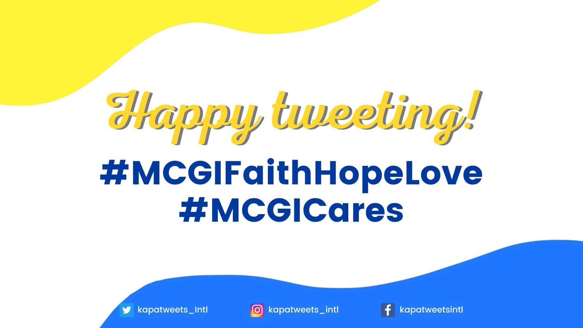 antoniano37's tweet photo. Inanyayahan po namin ang lahat na makiisa sa trending effort natin sa Twitter. 

#MCGIFaithHopeLove
#MCGICares 

Happy Tweeting! 

Salamat po sa Dios 😊 https://t.co/gr0O285EJn
