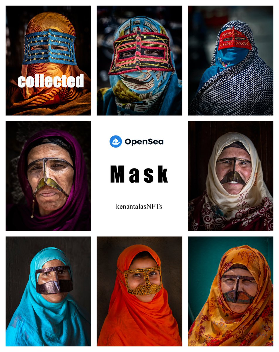 In the changing and developing world, these masks traditionally worn by women in Iran will not be around after a while.

opensea.io/collection/mas…