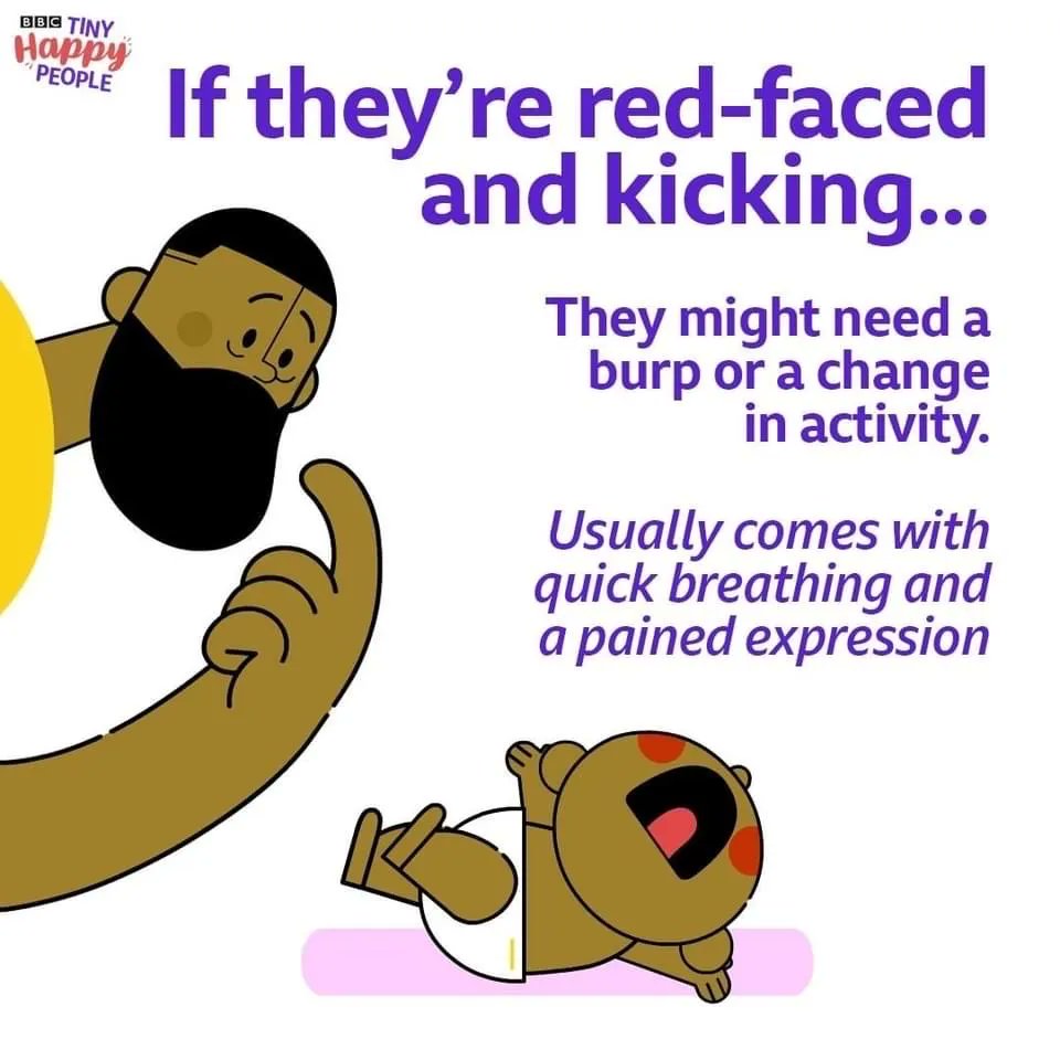 HS_Hillingdon's tweet photo. Great insight from @bbctinyhappypeople on how your baby is trying to communicate with you from the moment they are born 🥰 Swipe for some of the things they might be trying to tell you. 👇
#tinyhappypeople #babybodylanguage #tipsforparents https://t.co/87CsfmZt0U