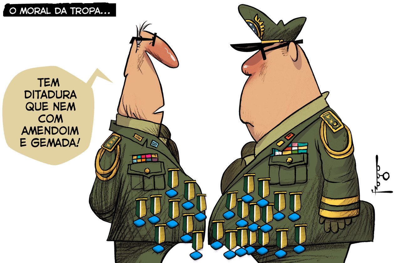 FRAGADESENHOS on Twitter: "Charge desta terça-feira em GZH e Zero Hora. # charge #desenhodeimprensa #fragadesenhos #humor #pfizer #militares  #forçasarmadaas #viagra #exercitobrasileiro #brasil🇧🇷 #picanhaacimadetudo  https://t.co/0a4KbOjPux" / Twitter