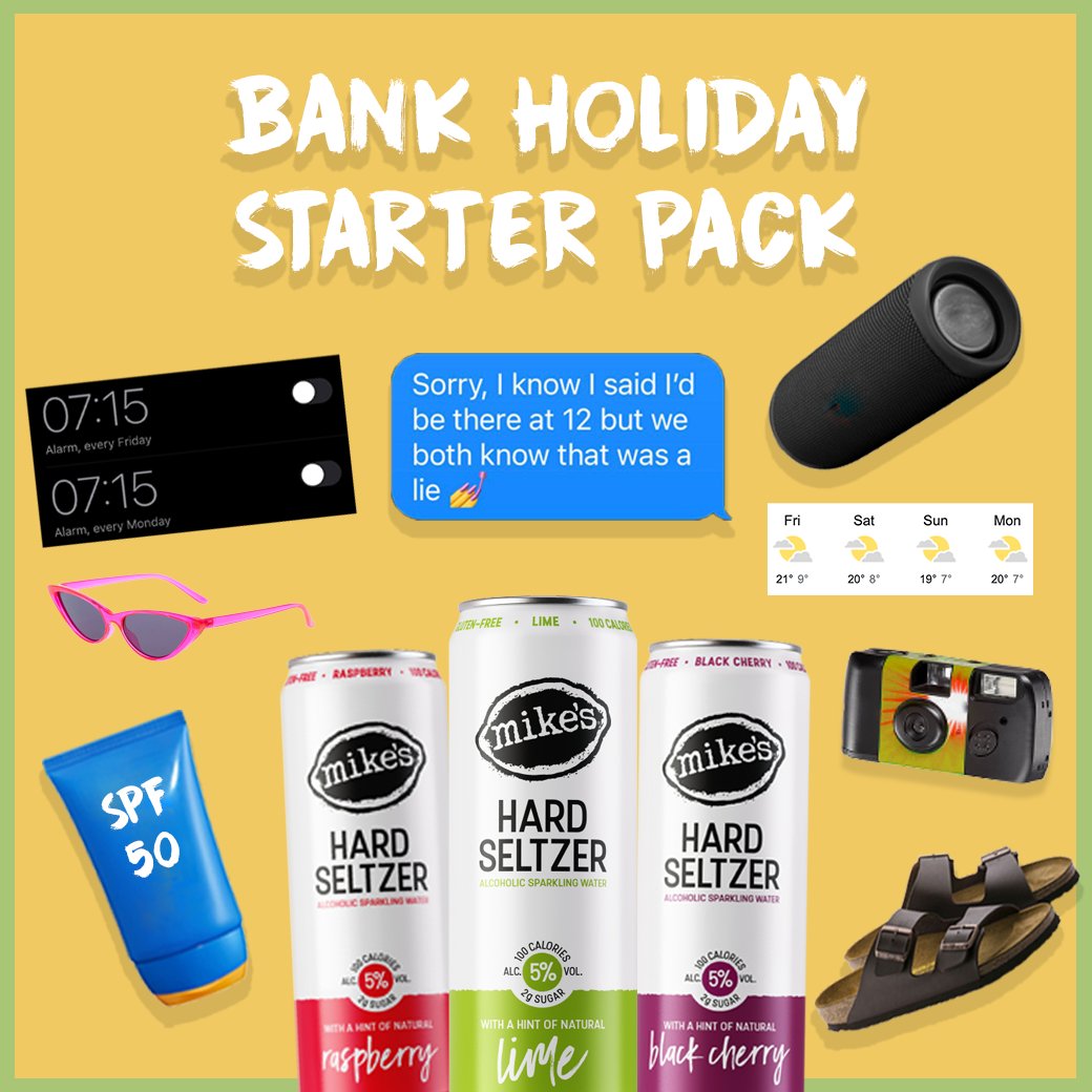 Planning for the Bank Hol? 🗓️
Here’s something to get you started. Use code BANKHOL30 on the Mike’s website for 30% off all products.
Enjoy! 🙌 
mikeshard.co.uk