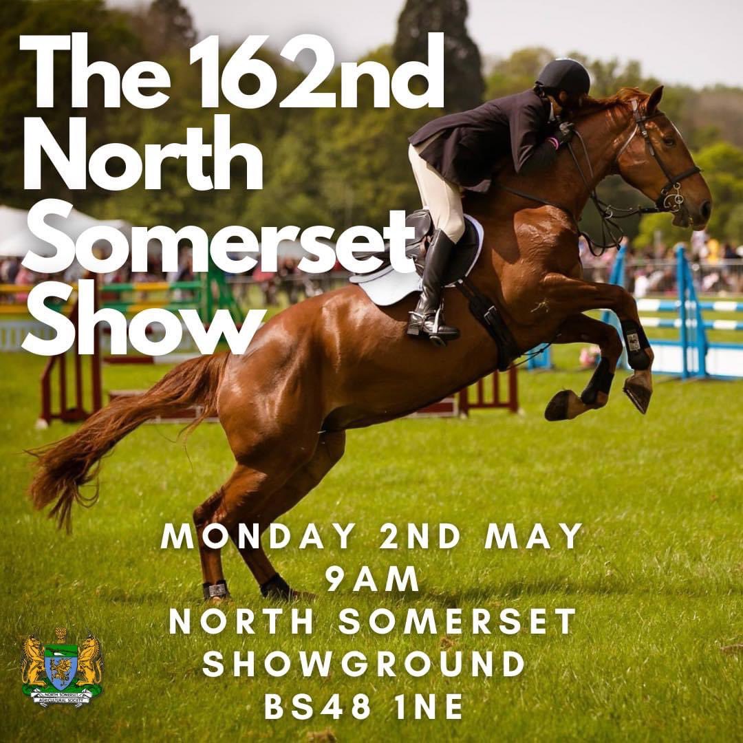 THE NORTH SOMERSET SHOW 2022

After two years of cancellations… the Show is back this year on Bank Holiday Monday 2nd May. 

Early bird tickets are available on the website, but for a limited time only! 

nsas.org.uk/visitors/

#thenorthsomersetshow #somerset #bankholiday