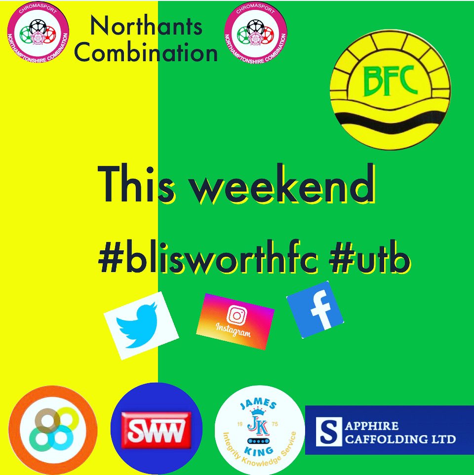 FcBlisworth's tweet photo. 🆂🅰🆃🆄🆁🅳🅰🆈

⚽️ @northantscombo 
📆 Sat 16th 
🆚 @FcThrapston 
⏰ 2-30pm
🏟 Thrapston 
🍺 Bar open https://t.co/OPu4DZR66j