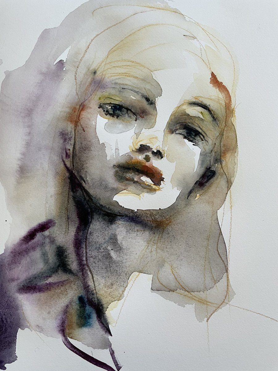 BlythexSmith's tweet photo. Present tense. #present #thereisnothingelse #tense #tension #watercolorpainting #chronicpainter https://t.co/svAWLCIhEC