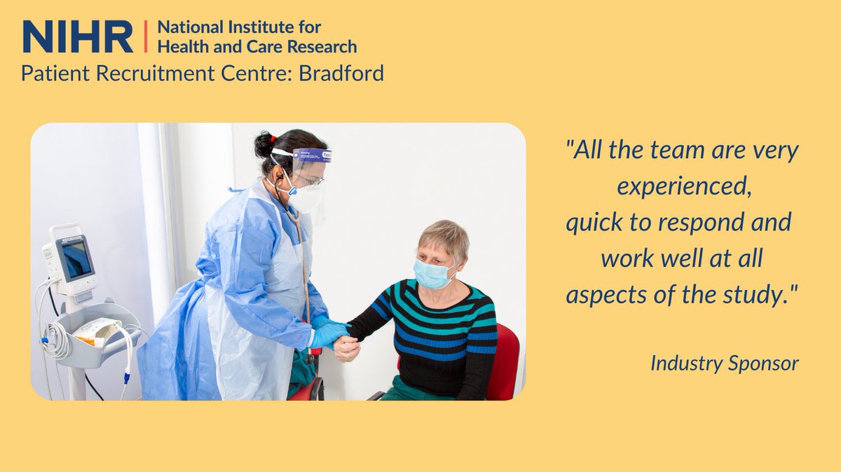 Find out more about how we can help deliver clinical trials local.nihr.ac.uk/prc/bradford/ <a href="/bthft/">Bradford Teaching Hospitals NHS FT</a> <a href="/NIHRCRN_yorks/">NIHR CRN Yorkshire & Humber</a> #research #clinicaltrials