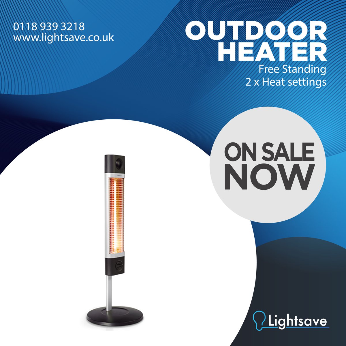 LightsaveLtd's tweet photo. Check out our full range of outdoor heaters on sale now! Including this free standing easy to use heater as well as wall mounted and table top heaters available for essential summer supplies!

#Lightsave #outdoorheaters #summeressentials #hospitalityindustry #electrcialwholesaler https://t.co/WabalR6iVz