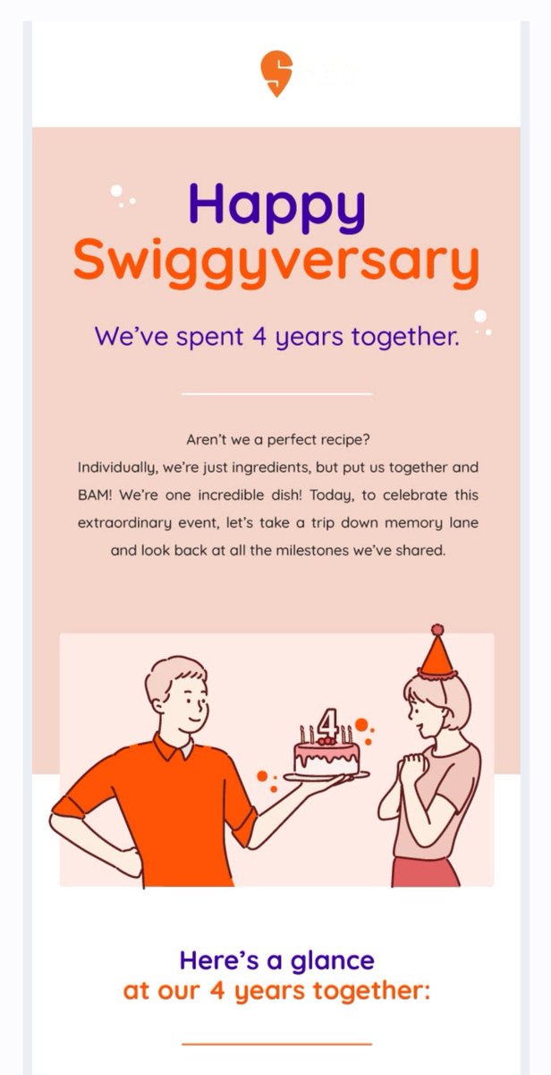 ModhBhaskar's tweet photo. Hey @Swiggy_in, we've known each other for 4 years! Today marks our #Swiggyversary :) https://t.co/MzgL6hIRpU