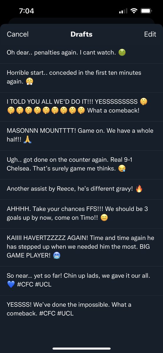 feroze17's tweet photo. Got the drafts ready. 😌 #CFC https://t.co/xd7LAIQqac
