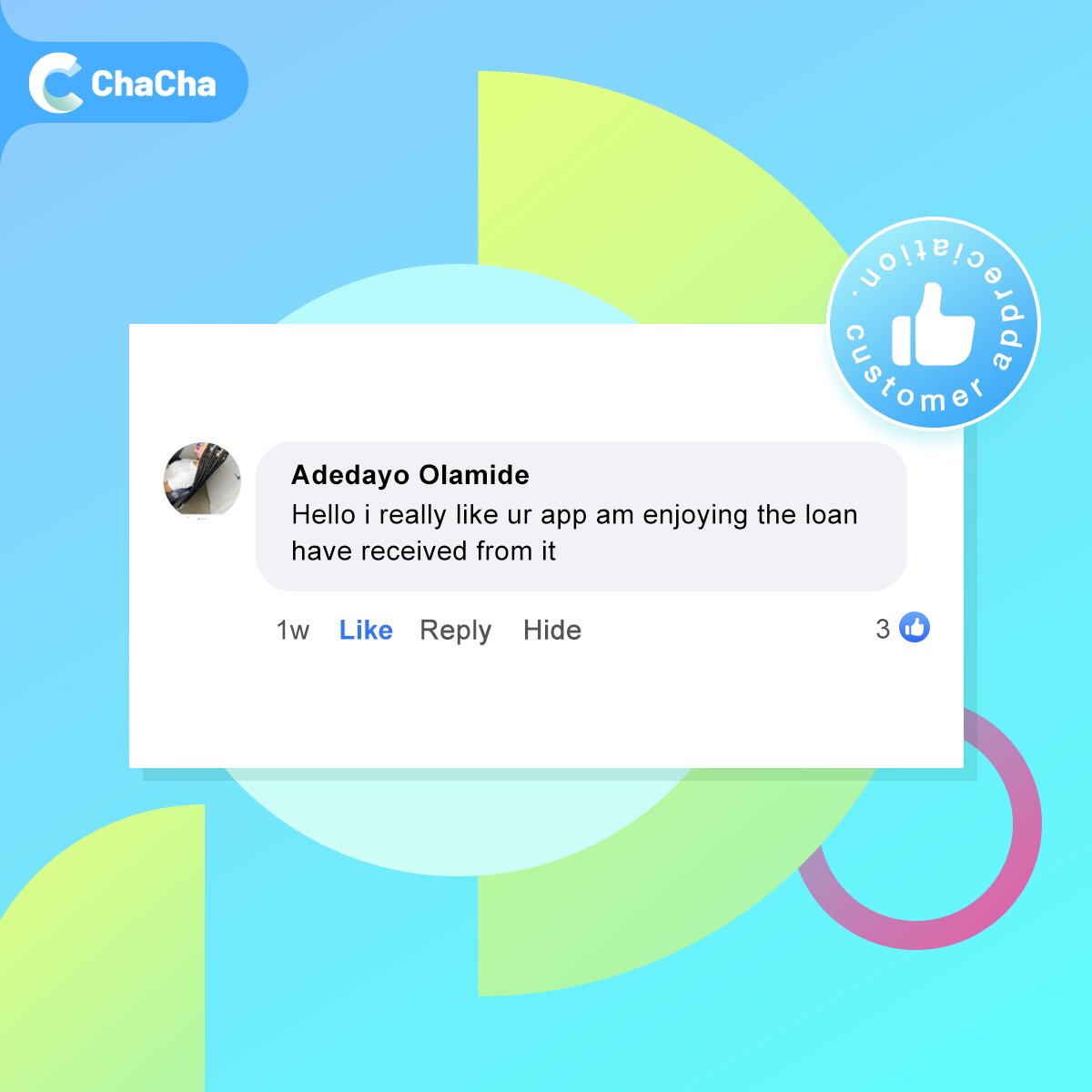 ChachaApp's tweet photo. Thanks for your love guys!🤩
#customersaid  
#FreeTransfer 
#Airtime 
#electricity⚡️ 
#9ja https://t.co/mBLEJvsOLn