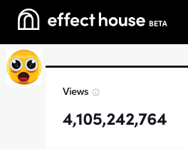 deadlymedia's tweet photo. wow I hit 4 Billion + views of my TIKTOK effects 👏 I'm @jppirie on TikTok #tiktok #effecthouse #ar #xr #faceeffects #lenses #filters #arartist https://t.co/zSRaL3WOKs