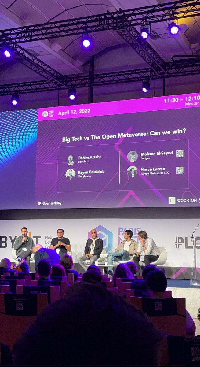 sofkhoury's tweet image. Some great talks this morning at @parisnft_day chatting about all things web3 🚀