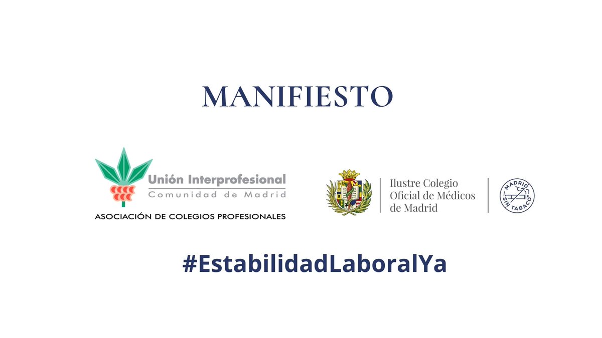 Icomem_Oficial's tweet photo. 🔴Unión Interprofesional se adhiere al manifiesto del Colegio de Médicos (ICOMEM) para la Convocatoria excepcional de estabilización de empleo temporal de larga duración
¿A qué esperas para unirte?
👉 Accede al  comunicado: https://t.co/vjLG5HKWFy
#EstabilizacionLaboralYa https://t.co/9oE4vyIugd