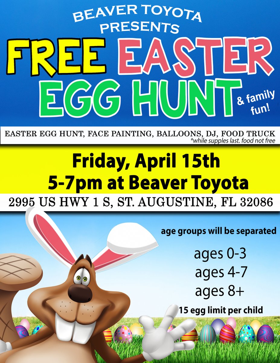 Please join us on Friday, April 15th from 5pm-7pm for a funfilled Easter Egg Hunt! There will be face painting, DJ, Food Trucks &amp; Balloons! Bucky might even be up from his nap to join in on the fun!