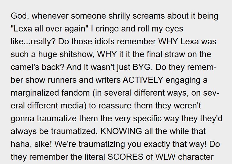 tempfornow's tweet photo. Found this rant and had to share because it's on point. These situations are NOT the same, folks. #lexa  #villanelle https://t.co/0RAmn8UpRP