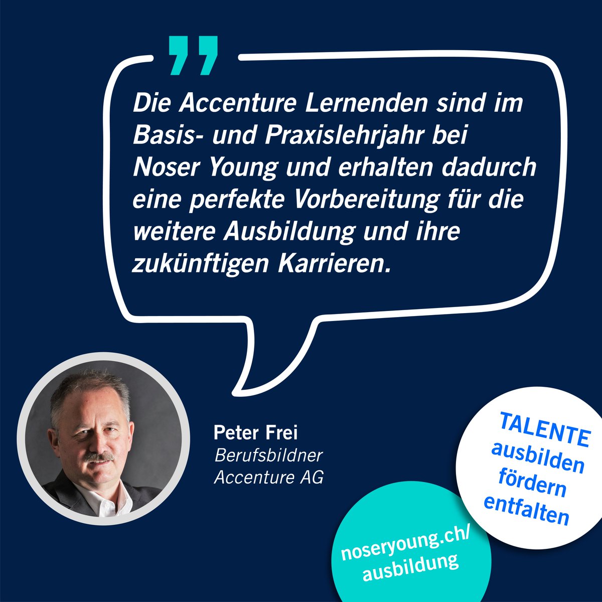Was denken unsere #Partnerfirmen von uns? Die @accenturedach lässt ihre Lernenden bei uns ausbilden. Peter Frei arbeitet mit ihnen und hat uns seine #Meinung gegeben.