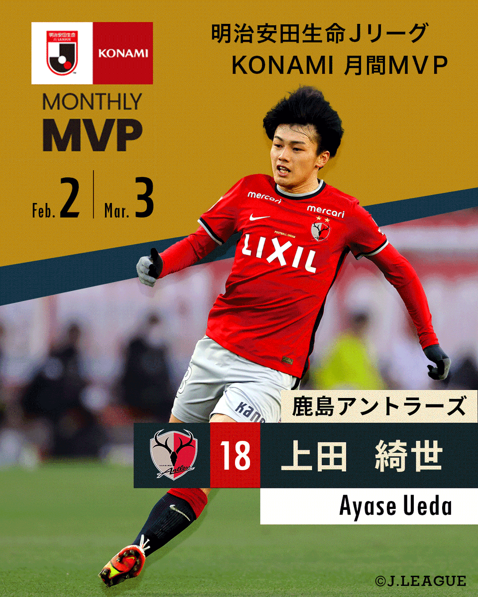 🏆明治安田生命Jリーグ KONAMI月間MVP🏆 【2月・3月度】明治安田生命