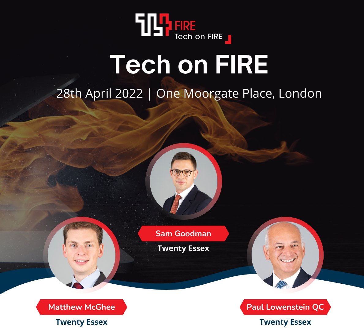 TwentyEssex's tweet image. Three members from @TwentyEssex will speaking at the upcoming @TL4Fire Tech on FIRE conference on 28 April 2022 in partnership with @disputes_tech 
bit.ly/3JrOHdG 
#TechonFIRE #AssetRecovery #TDN #TL4FIRE