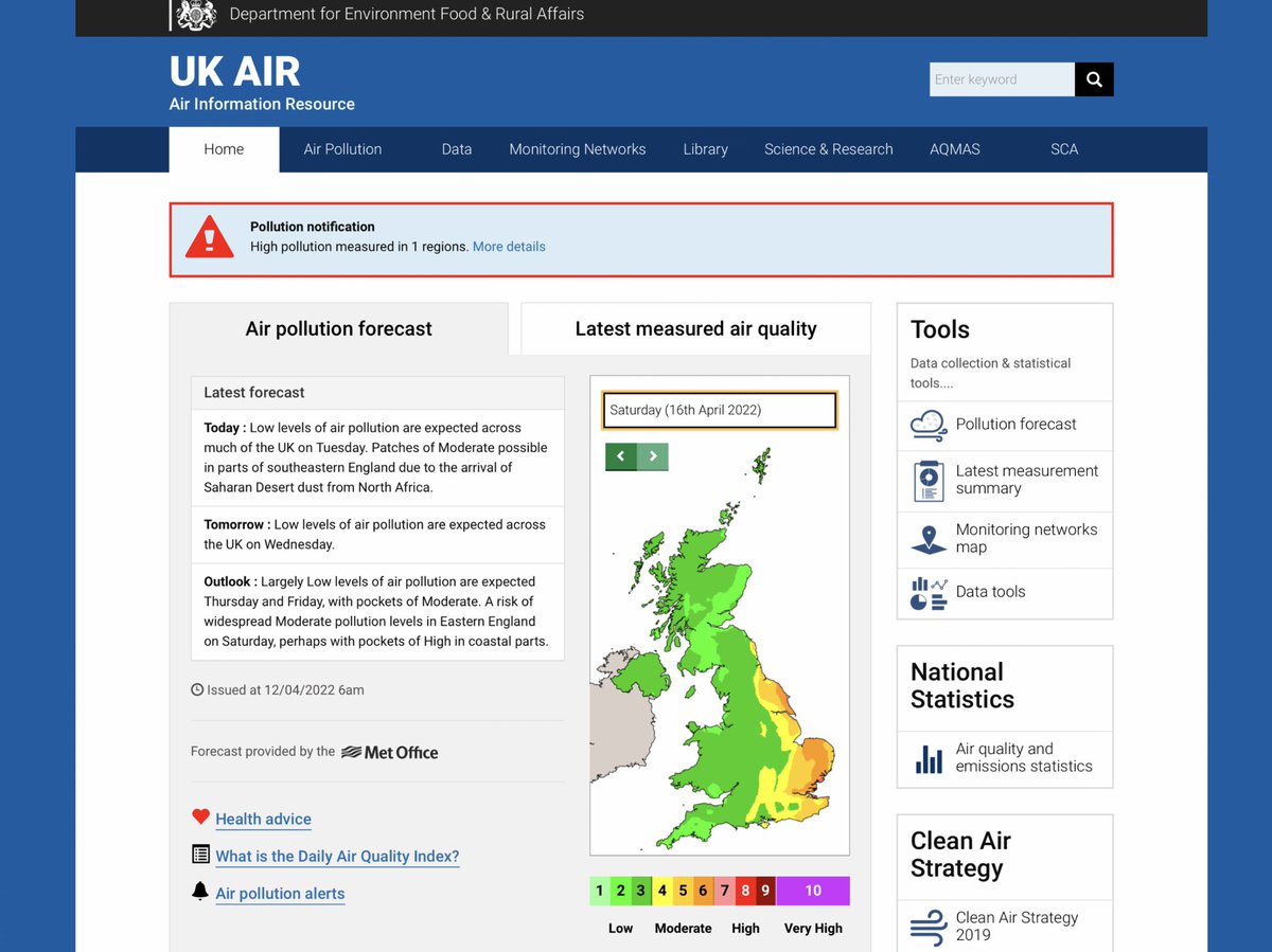 CleanAirLondon's tweet photo. #CodeOrange | Widespread MODERATE (6-8/10) possibly HIGH (7-9/10) particle #AirPollution episode by #EasterSaturday for days as winds slow and turn easterly https://t.co/eHAktArZhi.
Organisers of endurance events should consider our #PollutionProtocol https://t.co/mOqKa2inOn https://t.co/G7stcTVBg4